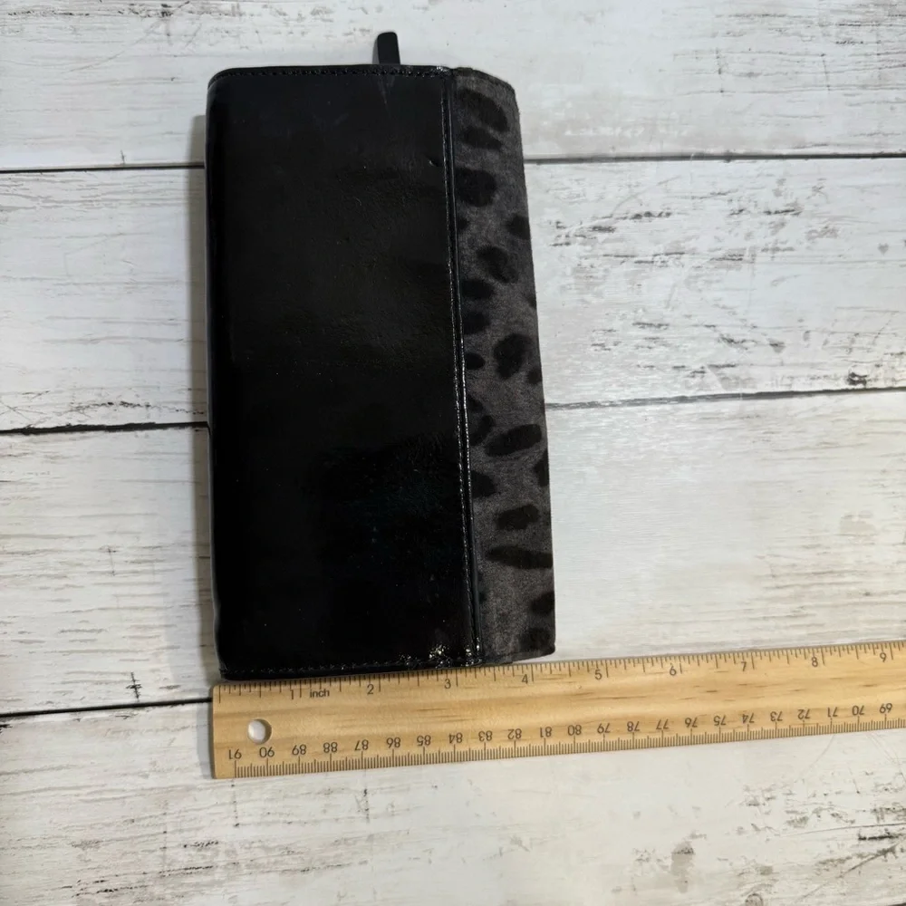 Kate Spade Black Harlow‎ Algonquin Leopard Wallet